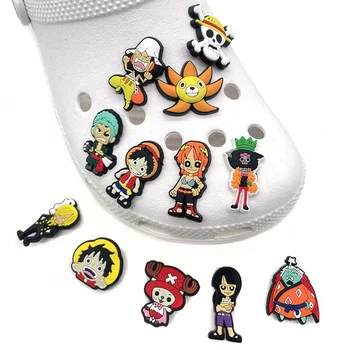 1бр Японски комикси One Piece Аксесоари за декорация на обувки Luffy Оригинални Окачване Jibz за Croc Окачване за обувки, Гривни Подаръци за деца