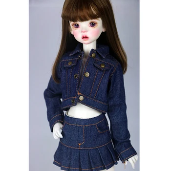 [wamami] Деним костюм, палто/пола от 2 теми за кукли 1/4 MSD 1/3 DD SD ОРБ BJD Dolls Dollfie Outfits