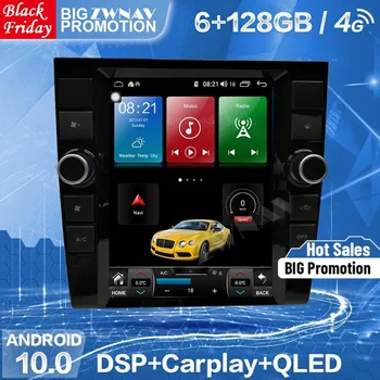6 + 128 Г Carplay Android Автомобилен Мултимедиен Стереоплеер GPS Навигация За Audi A4 От 2004 2005 2006 2007 2008 Главното Устройство Радио
