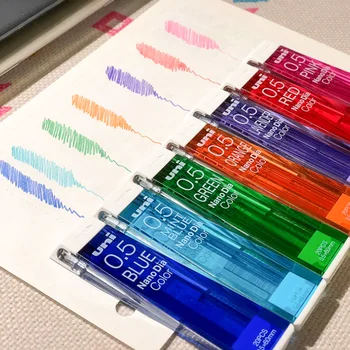 Japan Uni Nano Dia Color 0,5 0,7 -202NDC цветни механични грифели за моливи, зареждане с гориво за канцеларски материали 0,5 мм 202NDC
