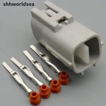 shhworldsea 5/30/100 комплекти 2,2 мм plug 4pin универсална 4-полосного сензора за кислород включете 2JZ A/C 4P Конектор калъф за Toyota