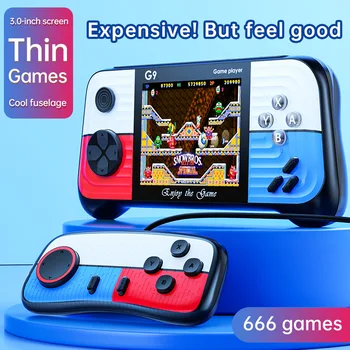 Новата портативна игрова конзола G9 с-ма на джойстика в ретро стил, детска аркадна игра за PSP преносима контрастен цвят, 500 игри в една.