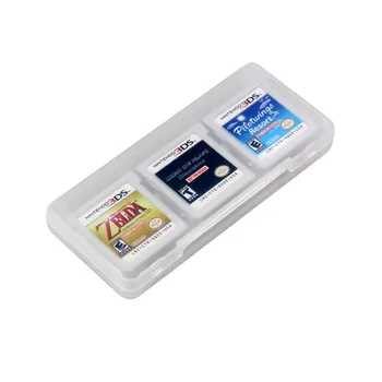 Прозрачен калъф за съхранение слот за карти 6 в 1 Кутия за касети за Nintendo 3DS XL ЩЕ NDS DSi