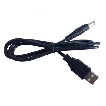 Черно захранващия кабел от чиста мед USB кабел за зареждане от USB преди dc5521 настолна лампа фен удължителен кабел за зареждане на рутер