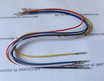 1P 1PIN 2.54 мм Цветен клеммный тел DuPont с две глави, свързващ удължителен кабел с розетка, Свързва кабели 25 см 24AWG