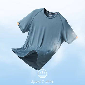 2023 Нова бързосъхнеща мъжка тениска за джогинг, спортен топ за фитнес, риза за тренировки във фитнеса, Дишаща Ежедневни спортни дрехи за джогинг.