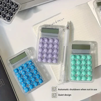 1 бр. Мини-калкулатори цвят карамел високо качество, джобни калкулатори за проучване на изпитна работа на студентите