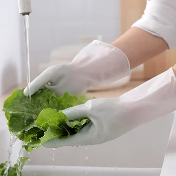 Ръкавици за дома Моранди Color Gradient Не се плъзгат, трайни, устойчиви на масла, за да измиване на съдове и зеленчуци и не вредят на здравето