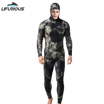 Професионална екипировка за гмуркане LIFURIOUS, мъжки водолазный костюм, самостоятелна бански костюм с шнорхел за подводен риболов, гащеризон за сърф екипировка