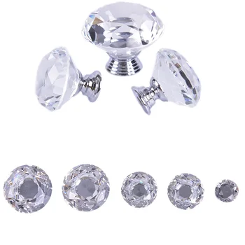 Химикалки от кристал с форма на диамант с диаметър 20-40 мм, чекмеджето на кухненския шкаф, дръжки на вратите на гардероба и Оборудване