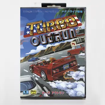 Гореща разпродажба игра на карти Turbo Out Run с търговия на дребно скоростна 16bit MD Cart за Sega Mega Drive / Genesis System