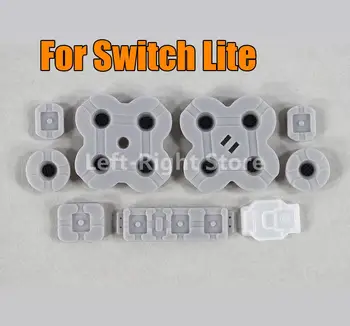 2 комплекта резервни части за Nintendo Switch Lite JoyCon за подмяна на лявата и дясната конзола, комплект токопроводящих гумени силиконови облицовки за бутони