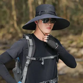 Мъжка шапка с широка периферия, анти-UV облекло, дамски солнцезащитная шапка, солнцезащитная шапка на открито.