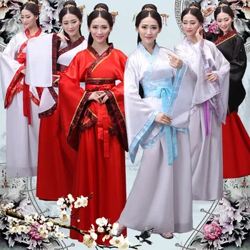 Китайски копринен халат Костюм Момичета Жените Кимоно Китайското традиционно винтажное етническа антикварное рокля Танцов костюм cosplay Hanfu set