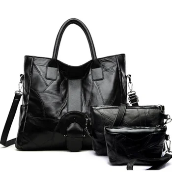 Дамска чанта, алуминиеви композитни панели чанта за майките, 3 бр./компл., дамски прости дамски чанти на рамо в ретро стил с голям капацитет