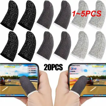 1 ~ 5ШТ Парчета Контролер за пръсти, мобилни игрални ръкави за палеца, които предпазват от пот, Отлично качество, Голям брой цветове ръкави за пръстите.