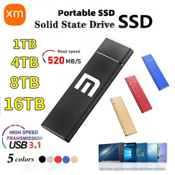 Преносим SSD-Диск 1 TB USB 3.1 Високоскоростен Външен Твърд Диск 2 TB SSD Външен Диск, Твърд Диск За Xiaomi за Лаптоп КОМПЮТЪР на Телефона