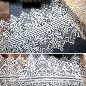 черна Лейси Плат за мигли Ширина 37 см, Декоративна Висококачествена Мека Найлонова Лейси Покритие На миглите, Плат За шиене на дрехи и апликации