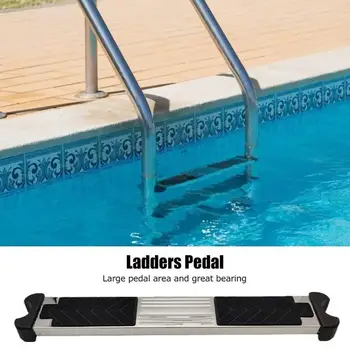 Смяна на степени стълба за басейн, устойчива на плъзгане на педала за басейн от полирана неръждаема стомана, Трайно обзавеждане за неплъзгащи педали за басейна