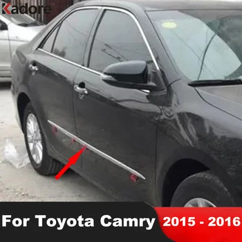За Toyota Camry 2015 2016 Хромирани вратата на колата Покритие на каросерията Линия врати във форми за декоративни ленти Външни Аксесоари