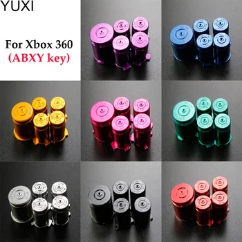 YUXI 1 комплект бутони на контролера на Xbox 360 От алуминиева сплав, материал метал 9 мм, подмяна на комплект бутони ABXY Bullet за Xbox 360