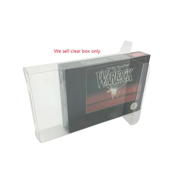 50ШТ прозрачна кутия с карта за съхранение в кутията за домашни любимци версия на играта с прозрачна защита САЩ за SNES Кутия за събиране на защитно покритие