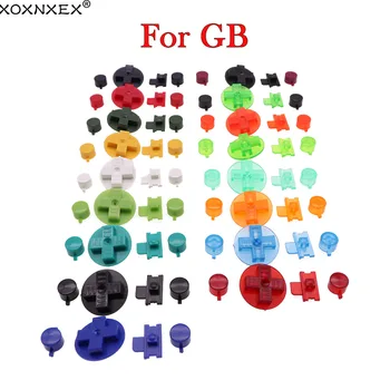 18 комплекти Цветни Червено-Черни бутони за Подмяна на комплекта за Момче Classic GB Клавиатура за GBO DMG САМ за Gameboy A B на бутона D-pad