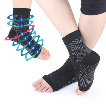Компрессионный ръкав за крака Foot Angel защита от умора, поддържа глезена, Спортни чорапи за джогинг, баскетбол за мъже на открито, чорап за заключване на глезена