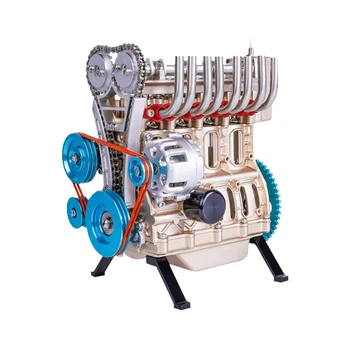 3D Kit Teching Мини Редови 4-цилиндров автомобилен двигател Премиум Метал двигател v4 в колекцията 