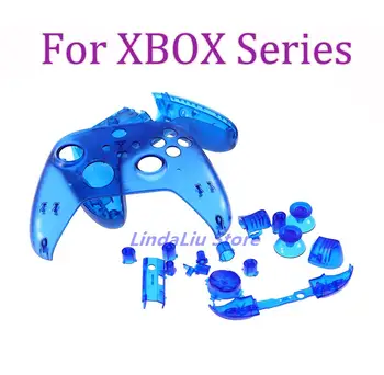 6 комплекта прозрачни комплекти Корпус Калъф-панел с бутони за Подмяна на контролера на Xbox серия X S.