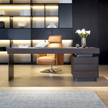 Италиански луксозен минималистичен desk design sense компютърна маса домашен модерен офис маса от висок клас