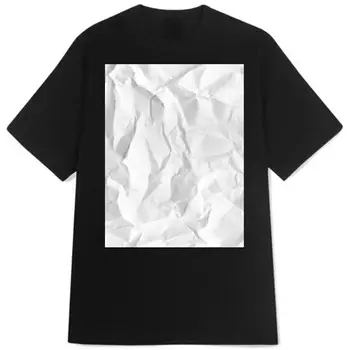 Нова тениска с дизайн от бяла отпадъчна хартия, ежедневни памучни фланелка [Тениски унисекс]