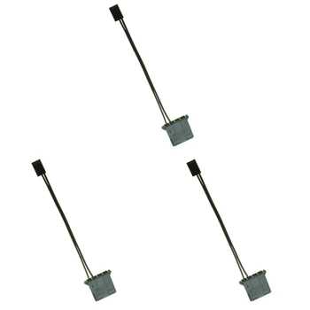 3шт IDE към 3-номера за контакт кабел за захранване на вентилатора Вилица Molex D До 3-номера за контакт конектора-Кабел за охлаждане на инвертора компютър за PC