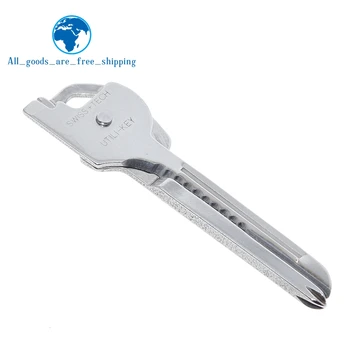 Полезен многофункционален нож 6 в 1, практически швейцарска технология, Универсален ключ, външна отвертка, Отварачка за бутилки, ключодържател, инструменти за къмпинг, разходки