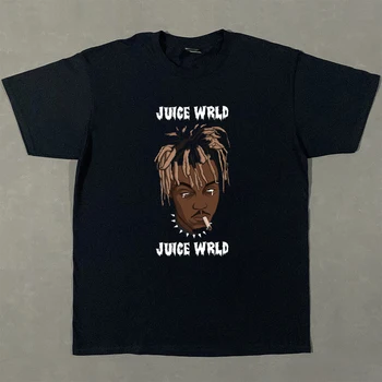 Нова лятна дишаща тениска с кръгло деколте за момчета и момичета в стила на Kawai с принтом Juice Wrld