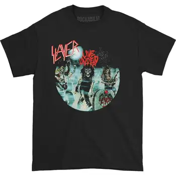 Мъжка тениска на Slayer Live Undead средно черен цвят
