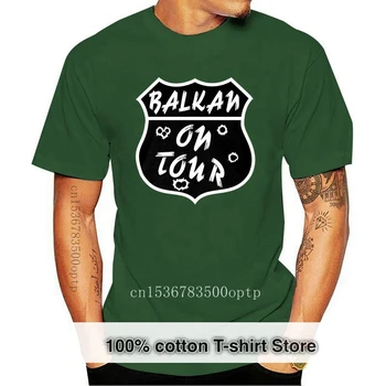 2019 Нова готина тениска, памучен мъжки t-shirt, за най-добър дизайн, Безплатна доставка, тениска Balkan on Tour