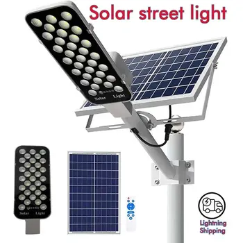 Най-новият мощен външен слънчева светлина IP65 Слънчев уличен фенер за слънчеви осветление, градина, Гараж, тераса дом с дистанционно управление