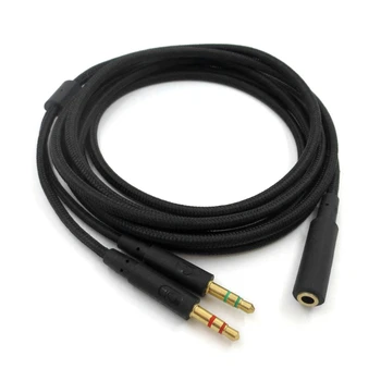 Адаптер 2в1, кабел за зареждане на слушалките и за HyperX Cloud II/ за Алфа / Cloud Flight, подпомагаща слушалки 3,5 мм, слушалки