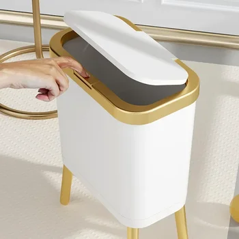 Кофи за боклук с Кухненски тоалетната чиния, на високи крака в скандинавски стил с панти капак, хотелска кошче за отпадъци, хартиени отпадъци с голям капацитет 