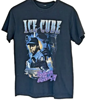 Тениска Ice Cube в стил рап, Хип-хоп с кръгло деколте и къс ръкав на Живо риза Band Tee M