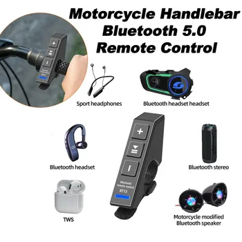 Bluetooth 5.0 Високоговорител Мотоциклет с Дистанционно Управление Водоустойчив Кормилото на Велосипеда Мултимедийно Управление За Кола Спорт На открито