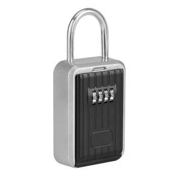 Сейф за ключове с 4-оценяват комбинация пароли Могат да бъдат монтирани на стената На открито Кутия за съхранение на ключове Капак за нулиране на паролата за ключове
