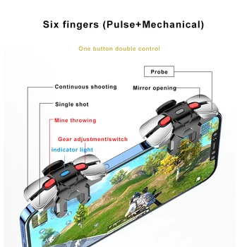 Мини-гейм контролер за мобилен телефон G22 за PUBG Aim Shooting Геймпад за игрови аксесоари за смартфони с IOS и Android