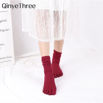 Нови дамски модни летни пролетни удобни кадифени чорапи с пет пръста, дишащи чорапи в тънка ивица с разцепени пръсти