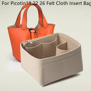 За H Picotin 18 22 26 Фетровая чанта-органайзер, чанта, подложка за мъкна, козметични чанти, лаптоп чанти за грим, Вътрешно хранилище