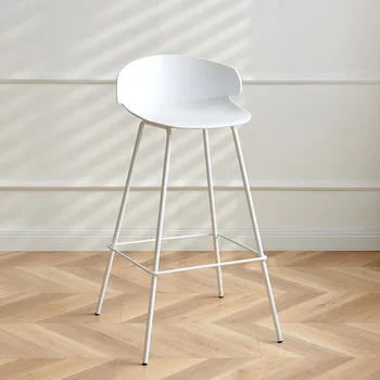 HH465 Модерен пластмасов столче за хранене с минимална облегалка, Малка къща, Желязна Топка, Табуретка-легло, стол за бар в магазина млечен чай