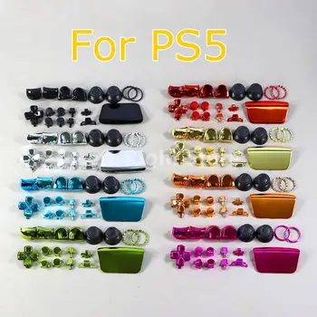 15 комплекта Пълният Комплект Хромированных Бутони За Playstation 5 1.0 Джойстици За палеца на Кутията Джойстик L1, R1, L2, R2 D-pad За Контролер PS5 V1