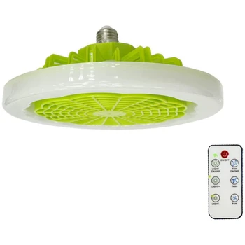 Вентилатор на тавана E27 Със Светлина и Дистанционно Управление, Интелигентен Фен Light, Светлинното Вентилатор, Led Таван Вентиляторная Лампа За Спални и Кухня