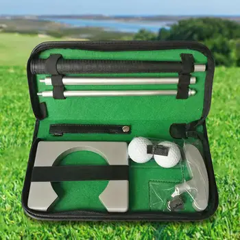 Чанта за набор стикове за голф Преносими стика за голф Калъф за стикове от изкуствена кожа пътна чанта-тоут за тренировки по голф за нанасяне на дупки-цел,